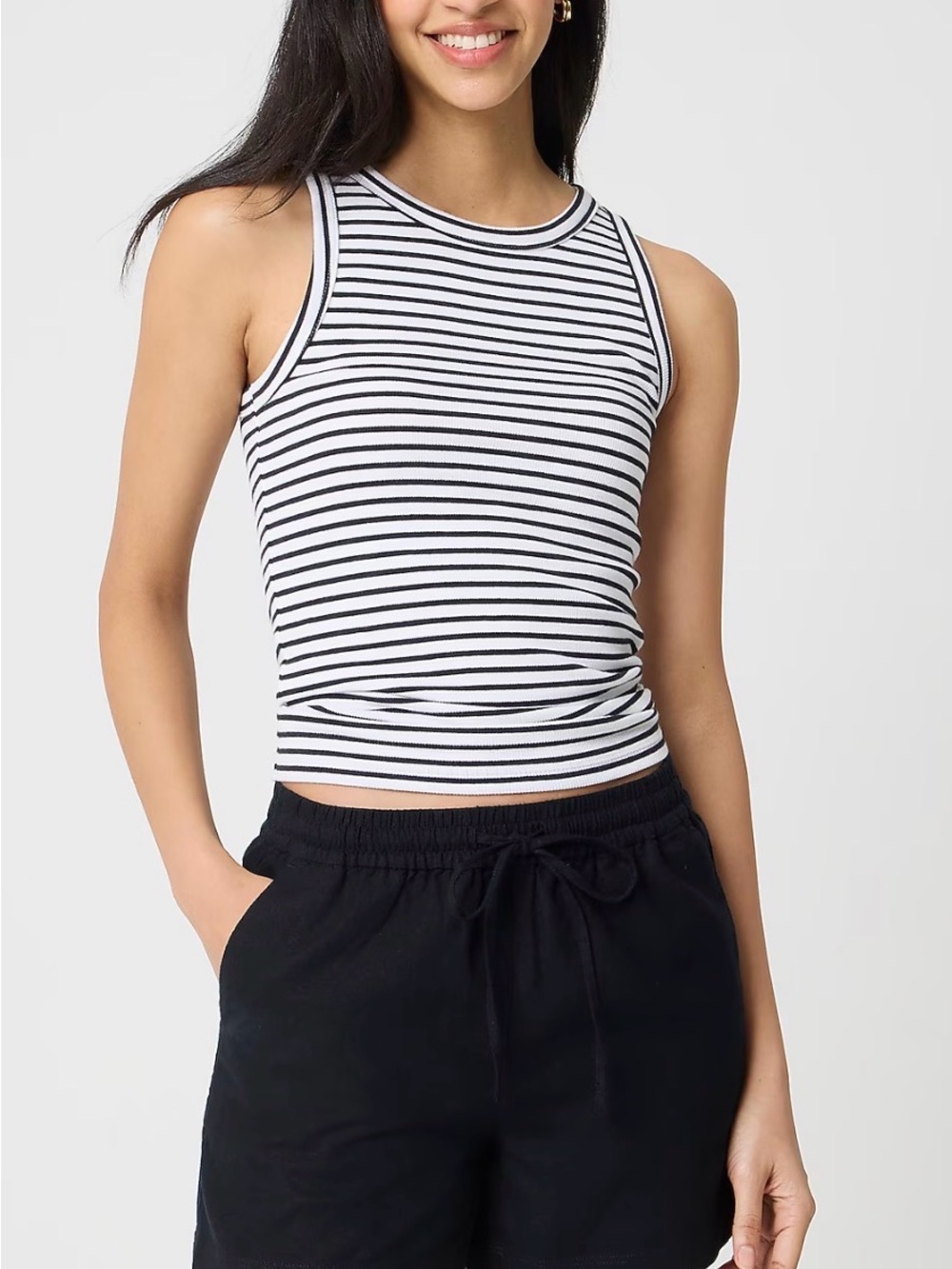 Shorts J Crew Black Linenblend shorts w/ drawstring Sz large NWT 2 front pockets